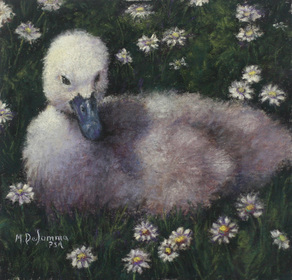 Duckling painting by Mally DeSomma