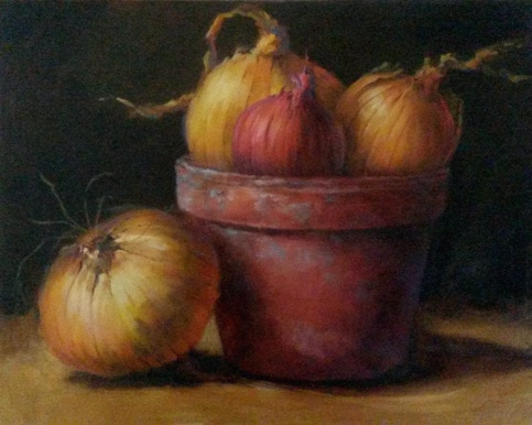 Onion Painting by Mally DeSomma