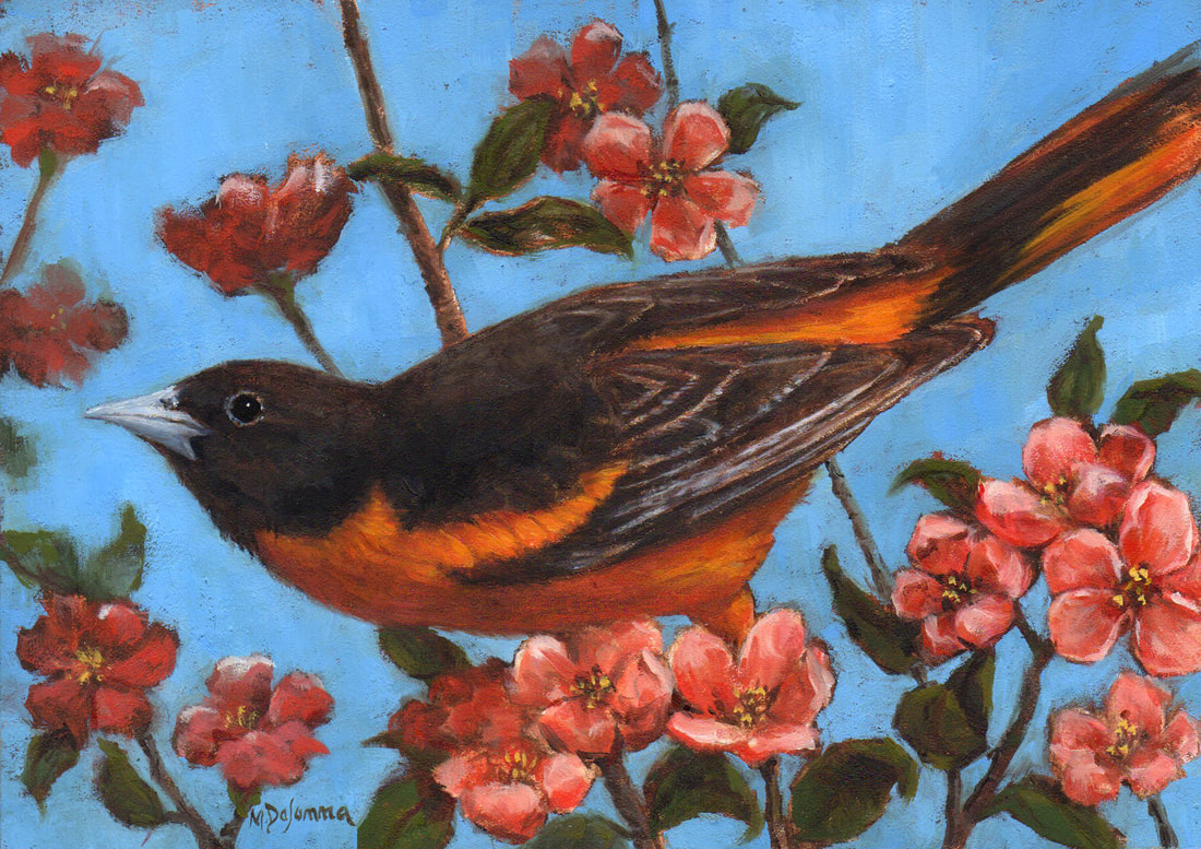 Bird wildlife painting by Mally DeSomma